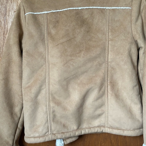 Gap kids Sherpa trim, tan Faux Suede jacket size US XL: 12-13 years - Picture 7 of 10